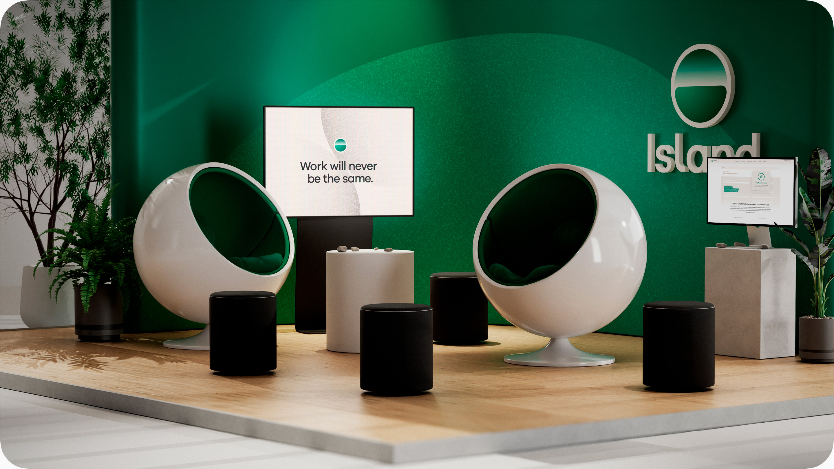 Exhibition booth render