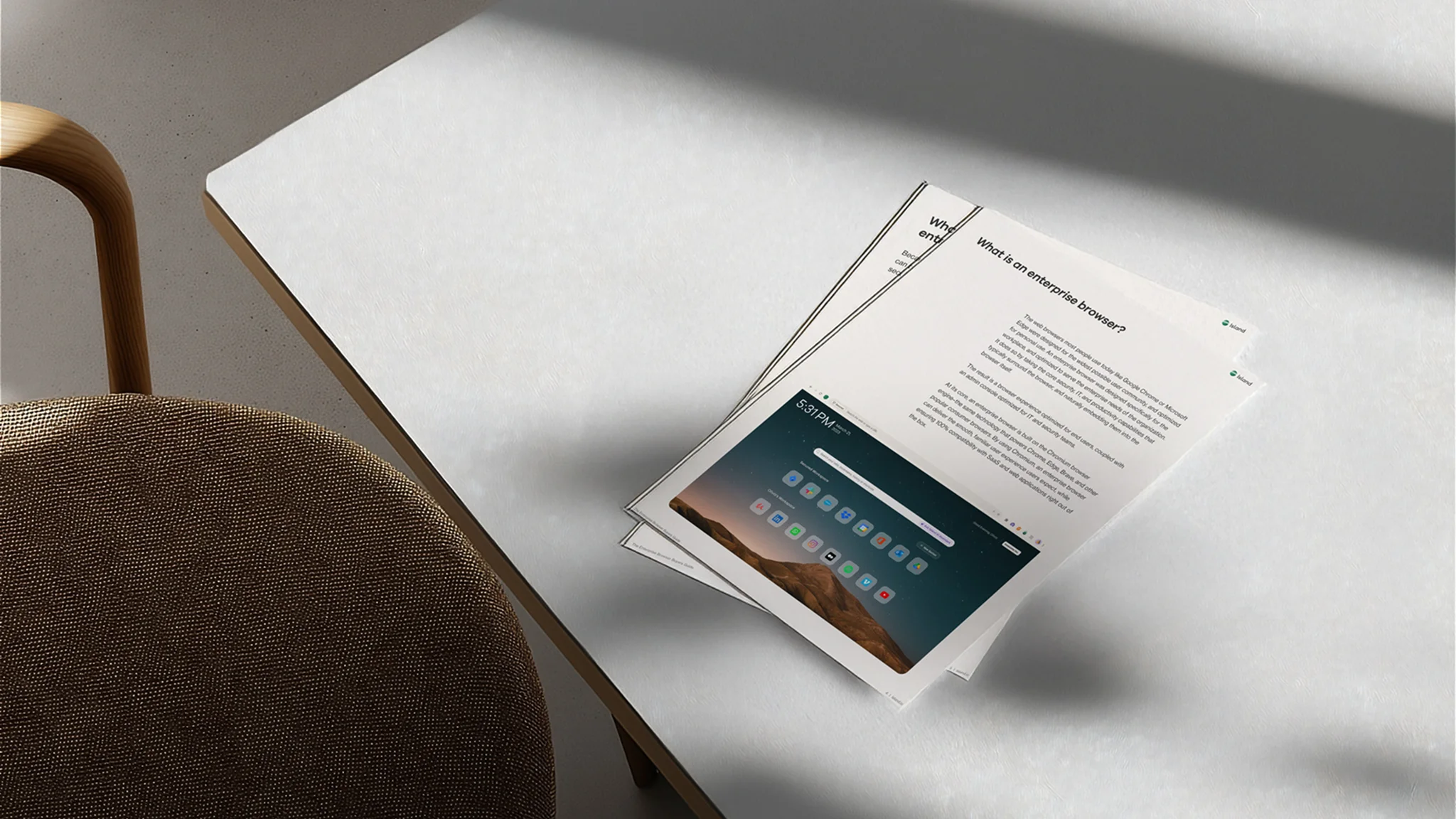 Island homepage hero